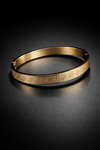 Maze Engraved Rose Gold Kada Bracelet for Men