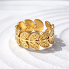 Golden Laurel Leaf Ring – Adjustable "Victorious" Botanical Ring