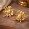 Sunburst Pearl Statement Earrings