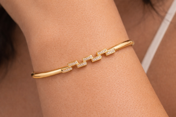 Geometric Line Bangle