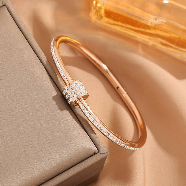 Rose Pavé Crystal Bangle