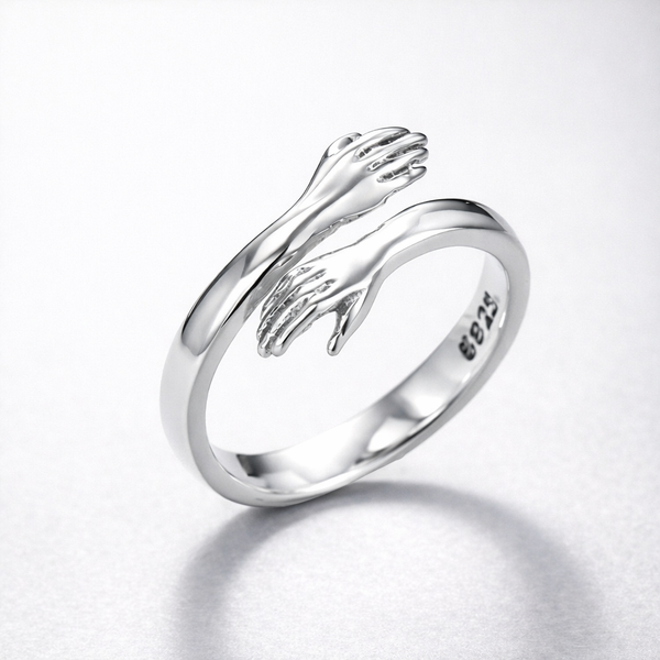 "Always With You" Golden Hug Ring – Adjustable Sentiment Ring
