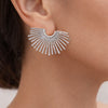 Silver Sunburst Earrings