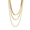 3-Piece Layered Gold Chain Necklace