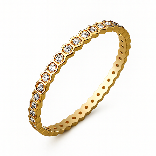 Hexagon Eternity Bangle