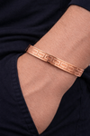 Geometric Link Rose Gold Kada Bracelet for Men