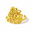 Golden Leaf Lattice Ring