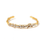 Trendy Minimalist Gold Tone Open Bracelet