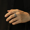 Antique Finish Sculpted Hand Cuff Ring