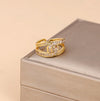 Intertwined Crystal Statement Ring