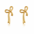 Silk-Loop Bow Stud Earrings in 18K Gold Finish