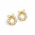 Golden Bow & Pearl Wreath Studs