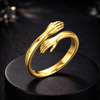 "Always With You" Golden Hug Ring – Adjustable Sentiment Ring