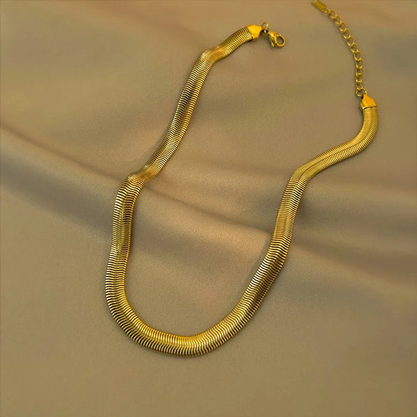 Golden 3d Snake Chain