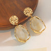 Resin Hammered Drop Earrings