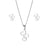 Silver Triple Heart Jewellery Set