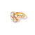 Glitz & Glam Heart Wrap Ring – Gold Crystal Multi-Heart