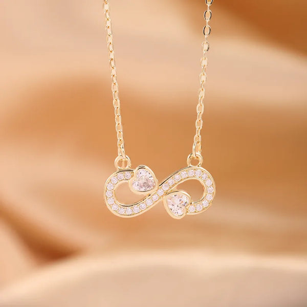 Infinity Heart Diamond Necklace