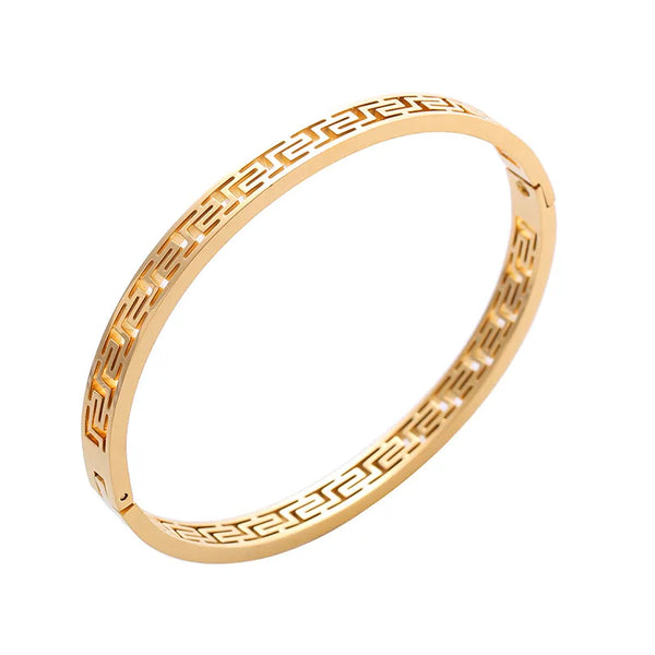 Geometric Gold-Plated Bracelet