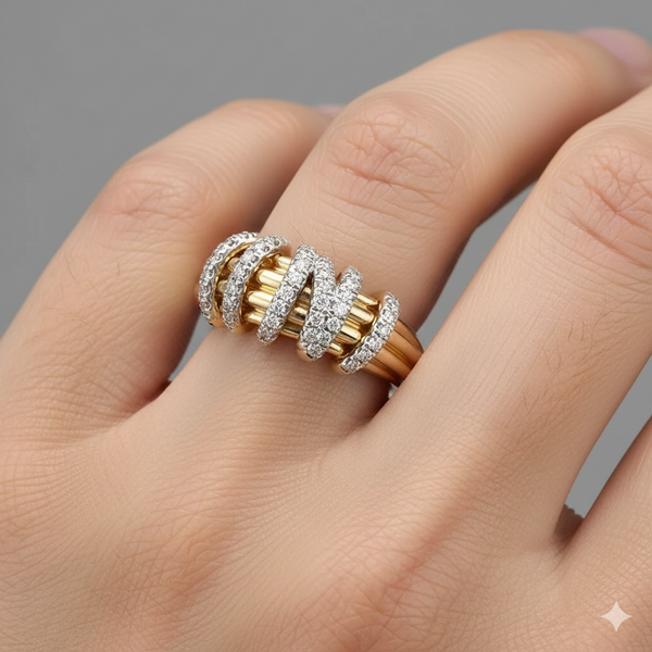 Braided Pavé Ring