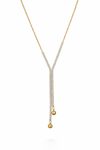 Diamond Studded Y Drop Necklace