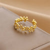 Gold Plated Open Flower Ring