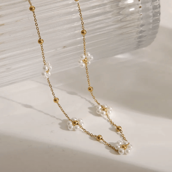 Golden Daisy Pearl Jewellery Set