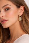 Resin Hammered Drop Earrings