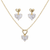 Crystal Heart Jewellery Set