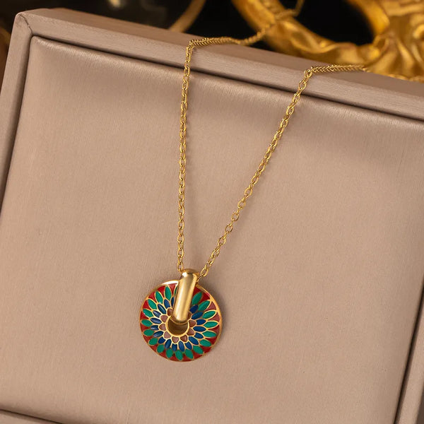 Mosaic Enamel Jewellery Set