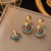 Mosaic Enamel Jewellery Set