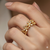 Gold Plated Open Flower Ring