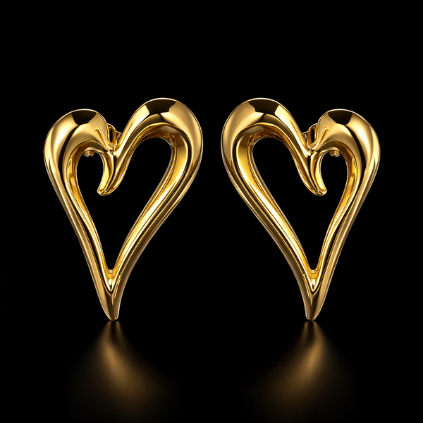 Sculpted Heart Earrings