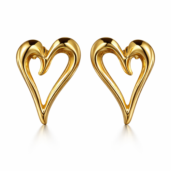 Sculpted Heart Earrings