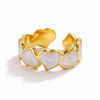 White Heart Enamel Ring