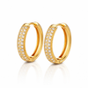 Crystal Studded Hoop Earrings