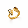 18K Gold Plated Filigree Butterfly Ring