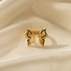 18K Gold Plated Filigree Butterfly Ring