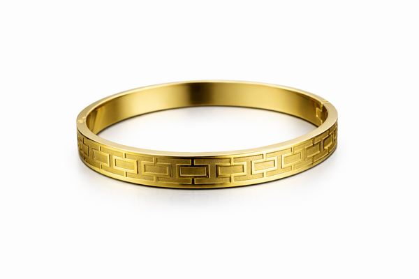 Geometric Link Kada Bracelet for Men
