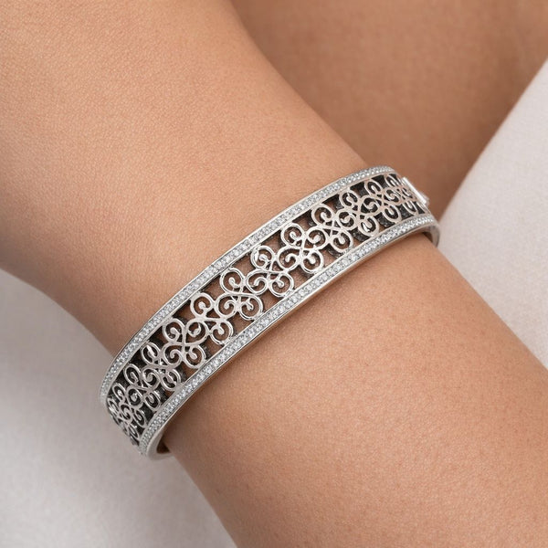 Designer Silver Filigree Bracelet