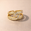Intertwined Crystal Statement Ring
