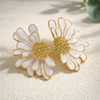 Enamel Daisy Stud Earrings