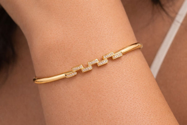Aurora Geometric Zircon Bangle