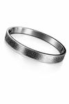 Maze Engraved Silver Kada Bracelet for Men