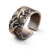 Antique Finish Sculpted Hand Cuff Ring