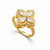 Floral Crystal Statement Ring
