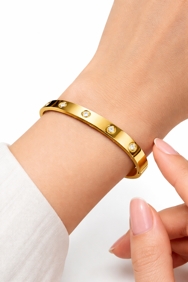 Classic Crystal Bangle Bracelet for Woman