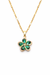 Green Crystal Floral Necklace