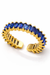 Blue Baguette Stone Gold-Plated Eternity Ring