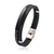 Men's Black Braided Leather Bracelet